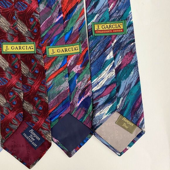 J Jerry Garcia Silk Tie Abstract Art Banyan Tree Carousel Neckties Lot of 6 - Picture 7 of 13